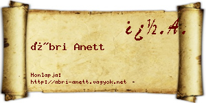 Ábri Anett névjegykártya