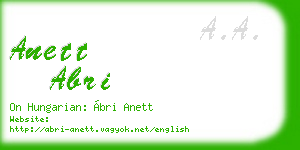 anett abri business card