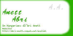 anett abri business card
